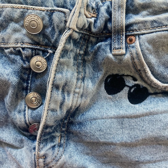 Embroidered Denim Short - Picture 2 of 3